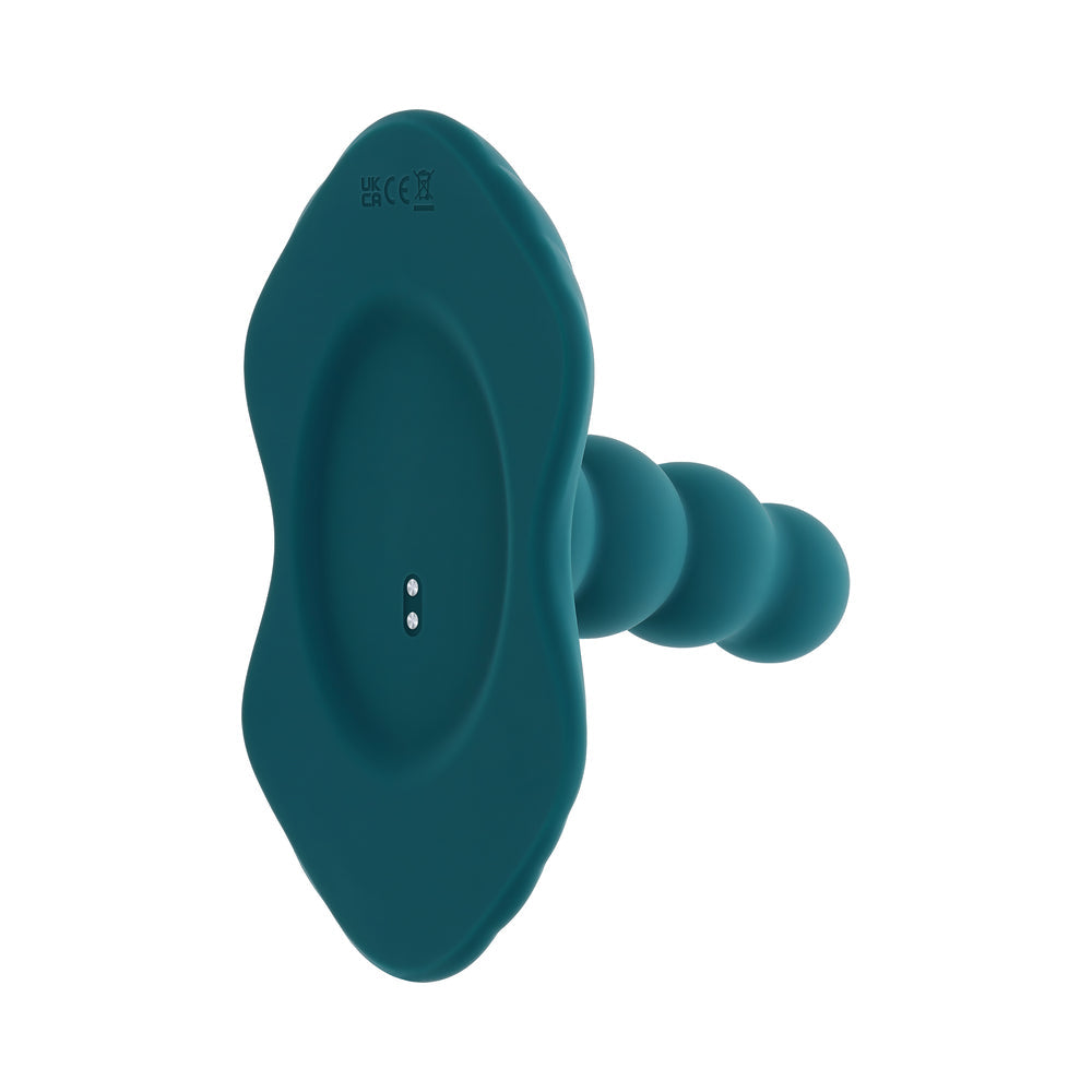 Playboy Have A Seat Rechargeable Silicone Remote-Controlled Vibrating Grind Pad - Deep Teal