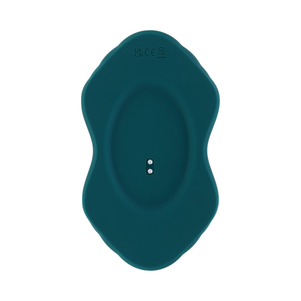 Playboy Have A Seat Rechargeable Silicone Remote-Controlled Vibrating Grind Pad - Deep Teal