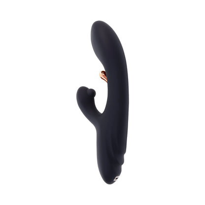 Playboy Aureus Rechargeable Silicone Rabbit Vibrator – Black – G-Spot Stimulation