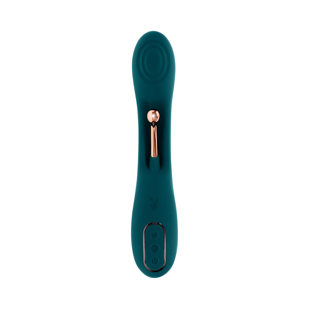 Playboy Aurelie Rechargeable Silicone G-Spot Vibrator - Deep Teal