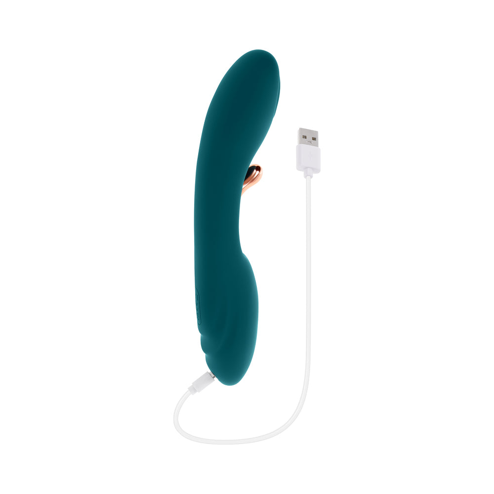 Playboy Aurelie Rechargeable Silicone G-Spot Vibrator - Deep Teal
