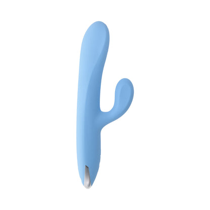 Playboy Up & Away Rechargeable Silicone Rabbit Vibrator – Blue