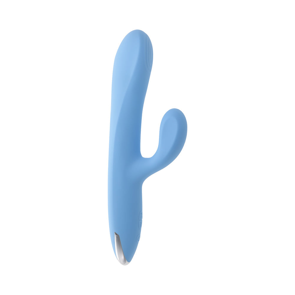 Playboy Up & Away Rechargeable Silicone Rabbit Vibrator – Blue