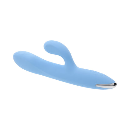Playboy Up & Away Rechargeable Silicone Rabbit Vibrator – Blue