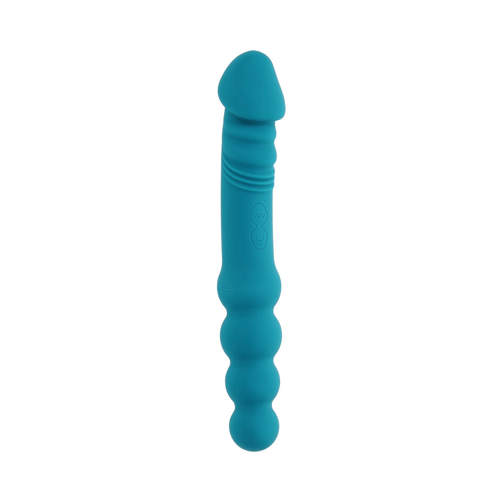Evolved Flip Flop Rechargeable Dual-Ended Vibrator – Teal
