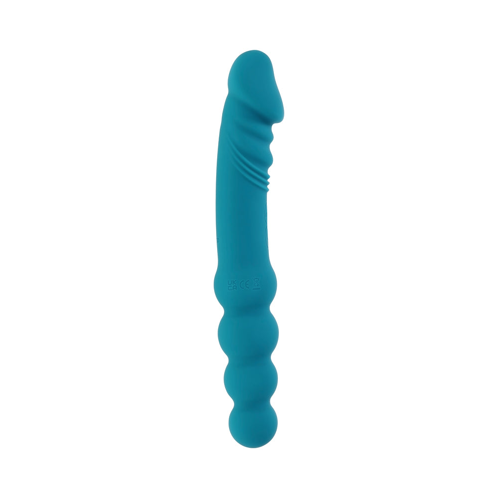Evolved Flip Flop Rechargeable Dual-Ended Vibrator – Teal