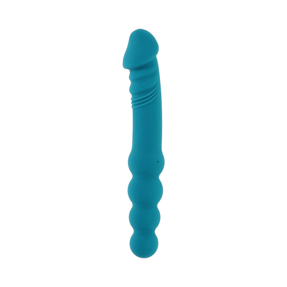 Evolved Flip Flop Rechargeable Dual-Ended Vibrator – Teal
