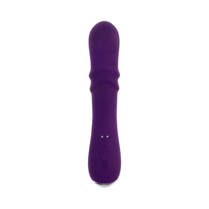 Playboy Bunny Punch Rechargeable Silicone Rabbit Vibrator with Twirling G-Spot Head - Purple