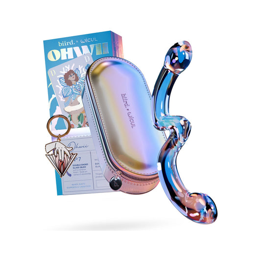 Biird x Wicul OhWii Double-Ended Glass Dildo for G-Spot and P-Spot Exploration - Multi-Color