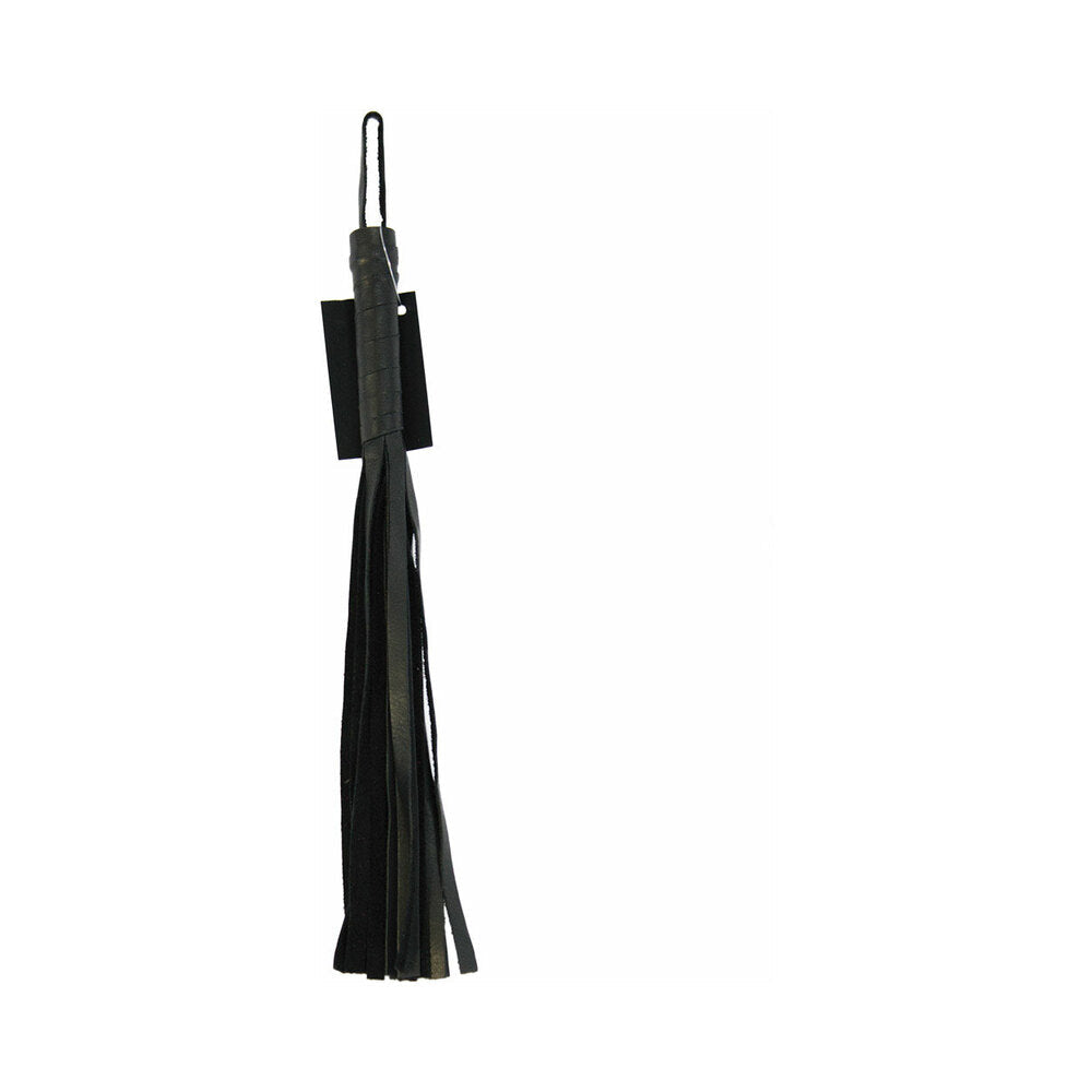 Foxtails Soft Flogger 16 in. – Black Leather Flogger