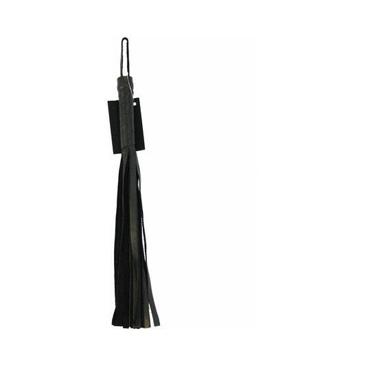 Foxtails Soft Flogger 16 in. – Black Leather Flogger