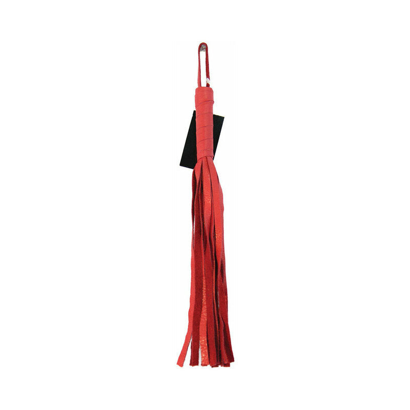 Foxtails Soft Flogger 16 in. Red Leather