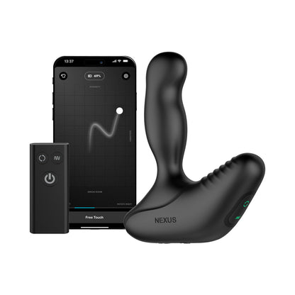 Nexus Revo Stealth App Enabled Rotating and Vibrating Remote Control Prostate Massager - Black