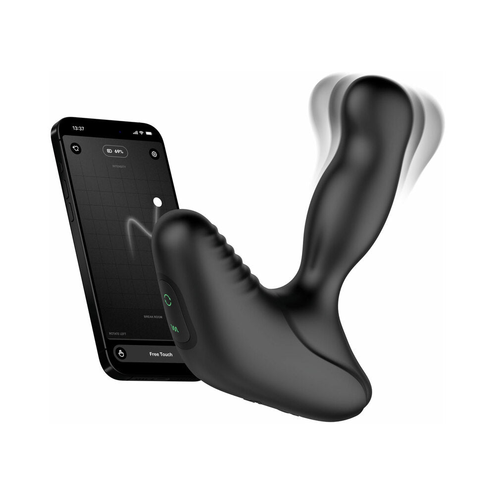 Nexus Revo Stealth App Enabled Rotating and Vibrating Remote Control Prostate Massager - Black