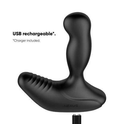 Nexus Revo Stealth App Enabled Rotating and Vibrating Remote Control Prostate Massager - Black