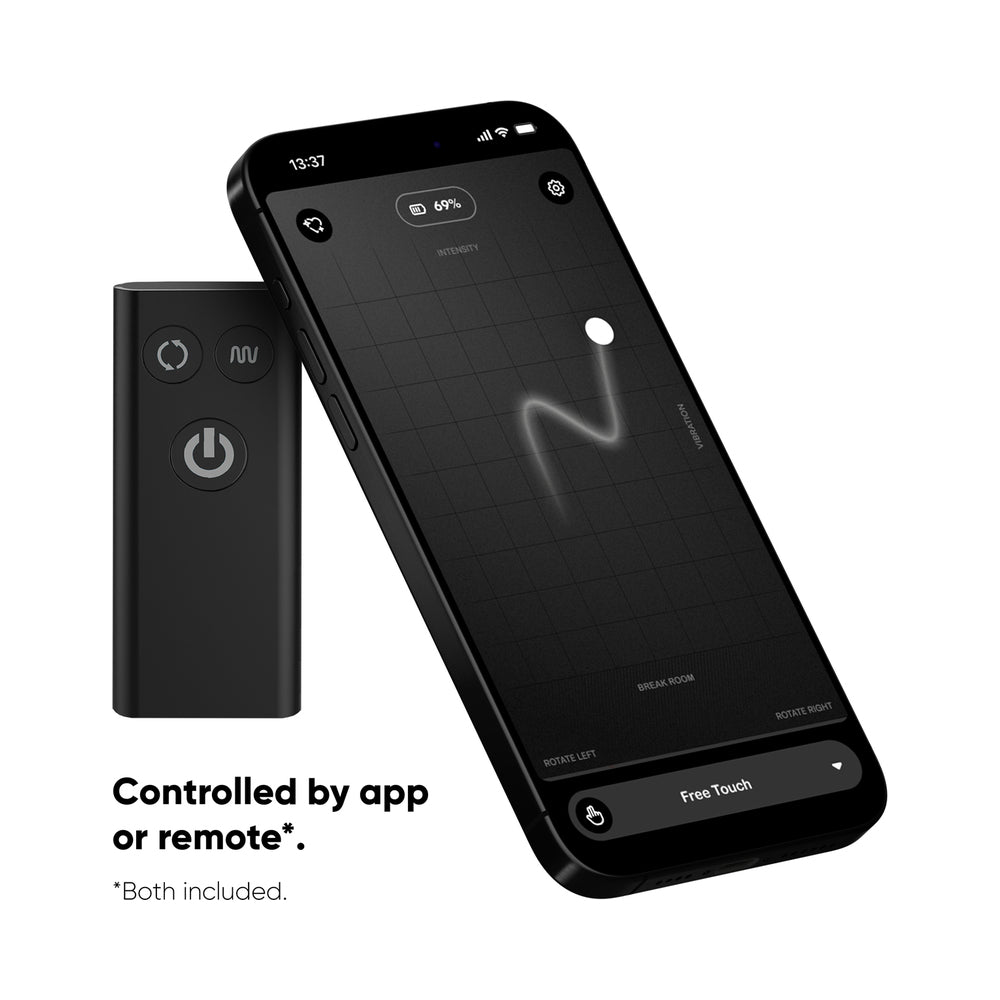 Nexus Revo Stealth App Enabled Rotating and Vibrating Remote Control Prostate Massager - Black