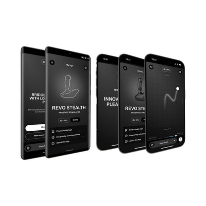 Nexus Revo Stealth App Enabled Rotating and Vibrating Remote Control Prostate Massager - Black