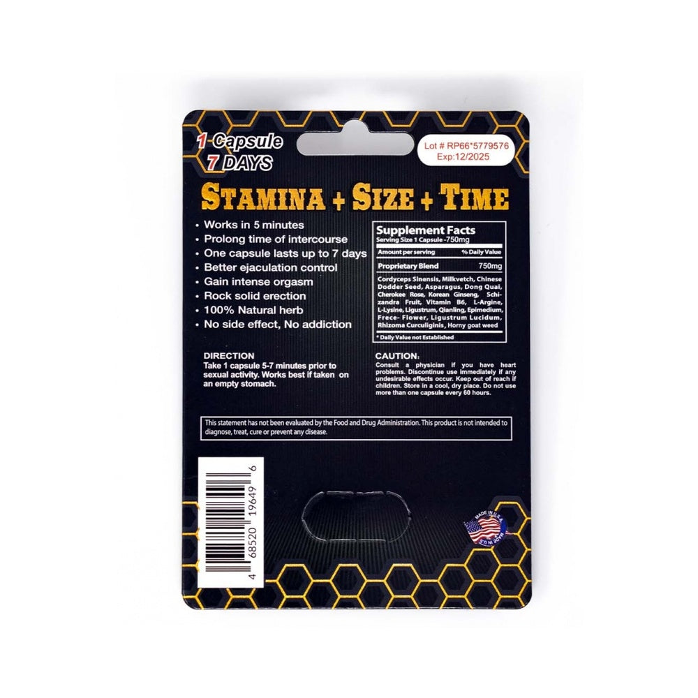 Killer Bee Male Enhancer Supplement – Yellow