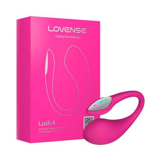 Lovense Lush 4 Bluetooth Remote-Controlled G-Spot Egg Vibrator – Hot Pink