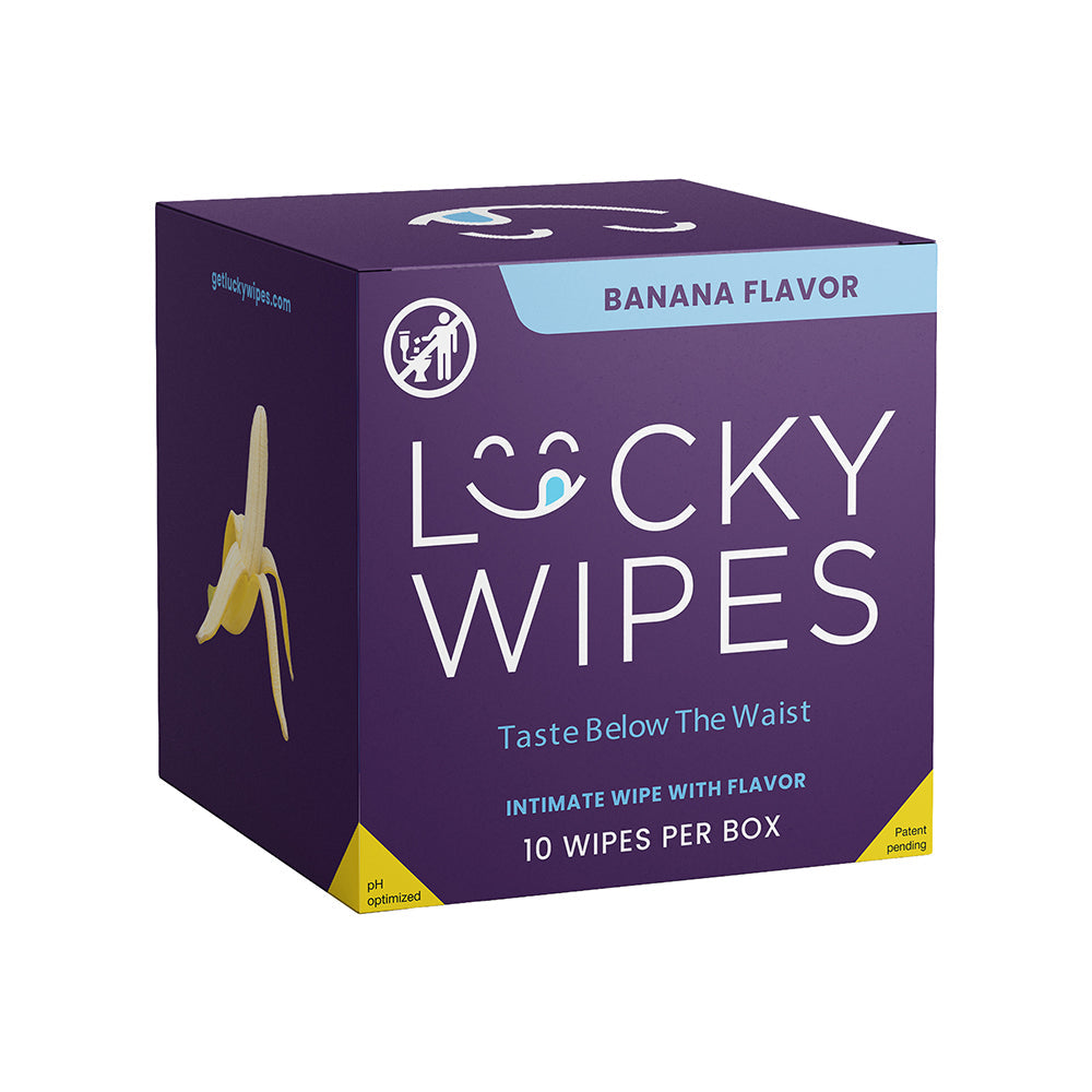 Sweetums Lucky Wipes Banana Flavor 10-Pack – Intimate Wipes for Men
