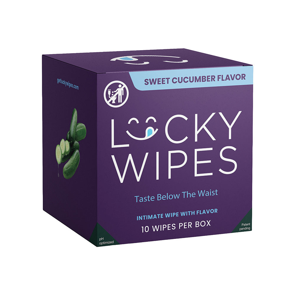 Sweetums Lucky Wipes Cucumber Flavor – 10-Pack Intimate Wipes