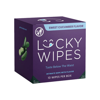 Sweetums Lucky Wipes Cucumber Flavor – 10-Pack Intimate Wipes