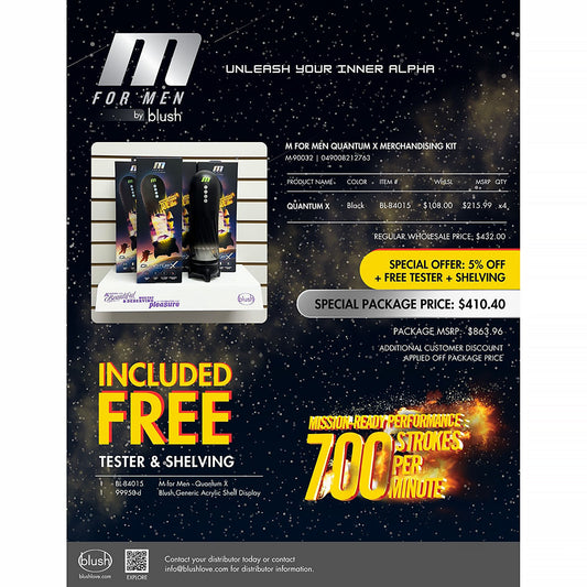 M For Men Quantum X Merchandising Kit – Black