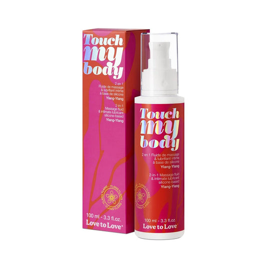 Love to Love Touch My Body 2-in-1 Massage Fluid & Intimate Lubricant Ylang-Ylang 3.3 oz