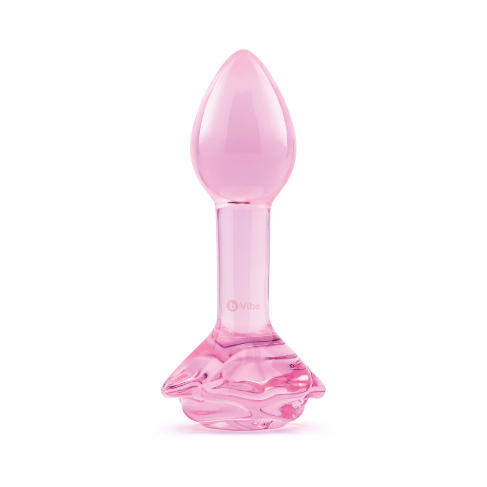 b-Vibe Pink Roses Training Plug Set – Glass Butt Plugs – Light Pink