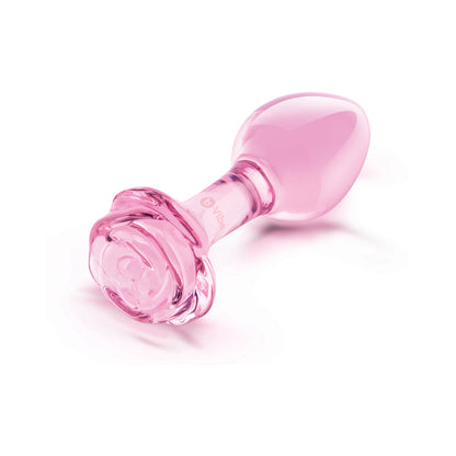 b-Vibe Pink Roses Training Plug Set – Glass Butt Plugs – Light Pink