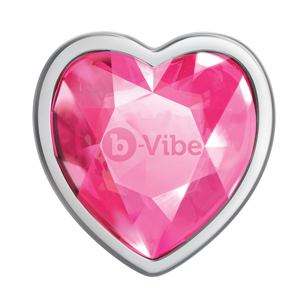 b-Vibe Jewel Heart Metal Butt Plug Training Set – Silver