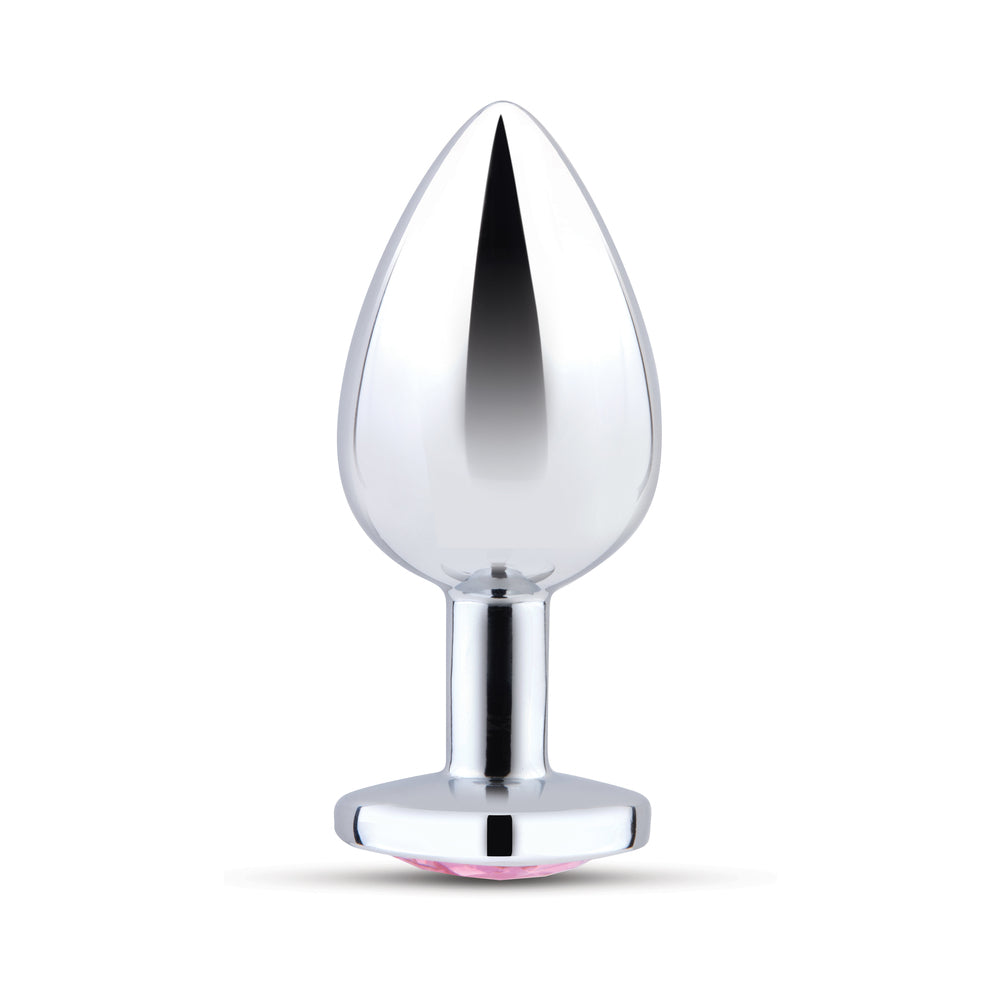b-Vibe Jewel Heart Metal Butt Plug Training Set – Silver