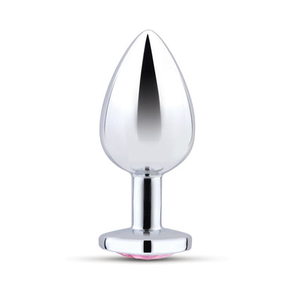 b-Vibe Jewel Heart Metal Butt Plug Training Set – Silver