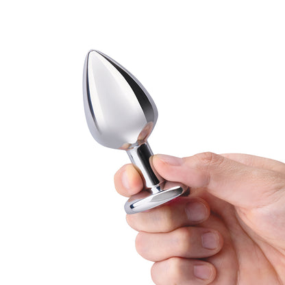 b-Vibe Jewel Heart Metal Butt Plug Training Set – Silver