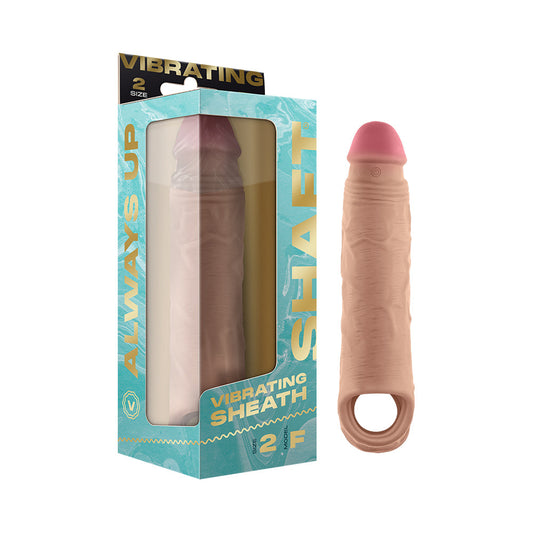 Shaft Vibrating Model F – Vibrating Sheath with Remote Control – Vanilla/Ivory/Beige