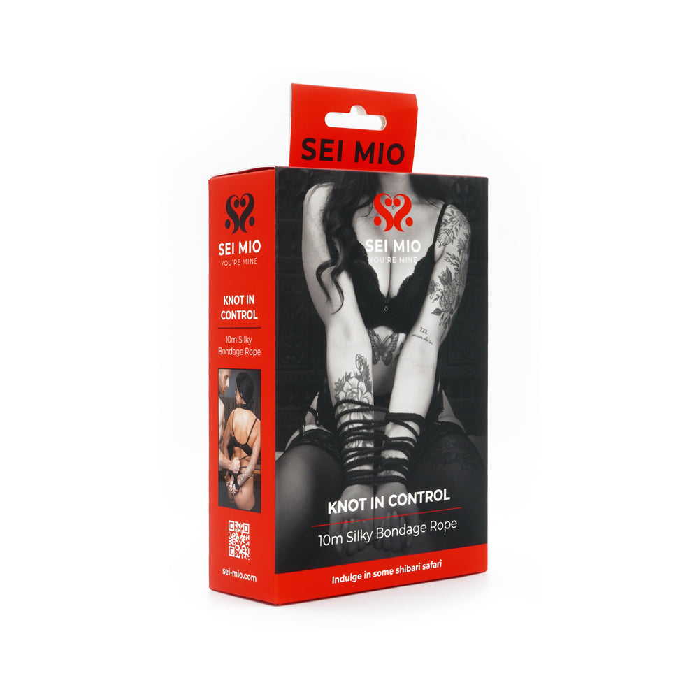 SEI MIO Knot in Control 10m Silky Bondage Rope - Black