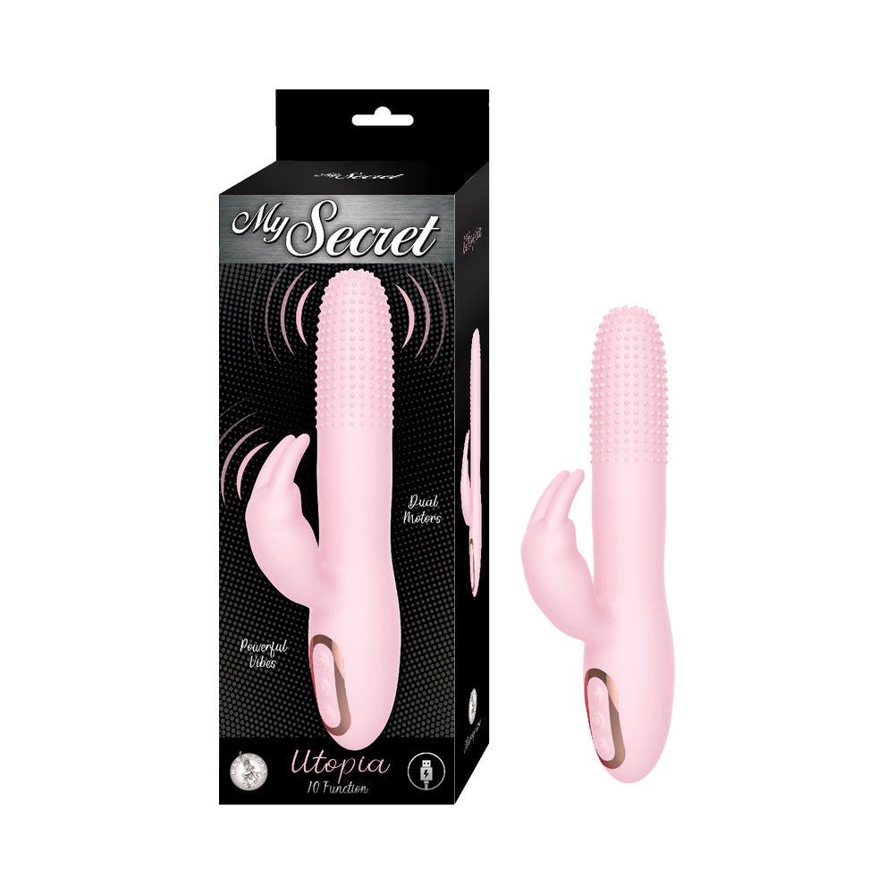 Nasstoys My Secret Utopia Rechargeable Massager with Dual Motors – Light Pink