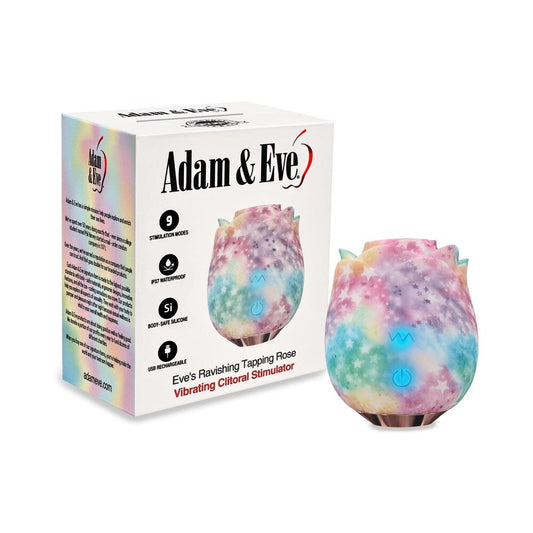 Adam & Eve Eve's Ravishing Rose Tapping Clitoral Stimulator - Rainbow