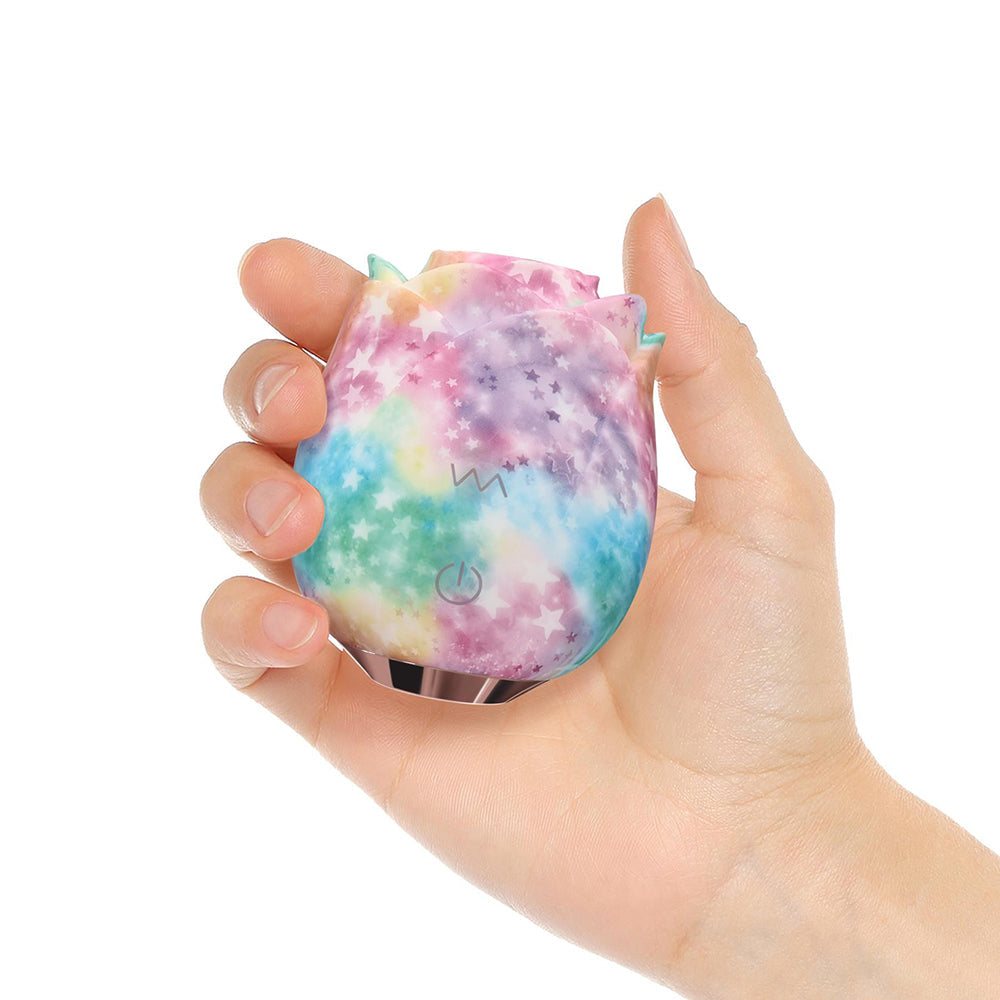 Adam & Eve Eve's Ravishing Rose Tapping Clitoral Stimulator - Rainbow