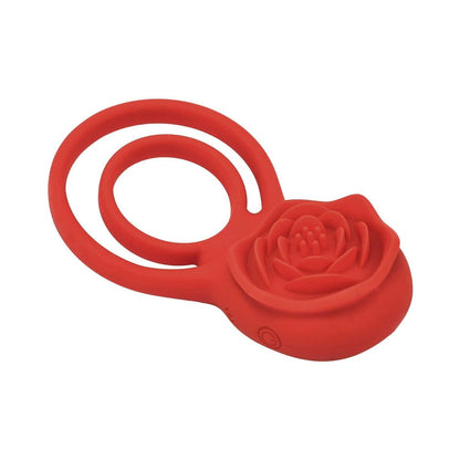 Adam & Eve Double Ring Vibrating Cock Ring with Remote Control – Red