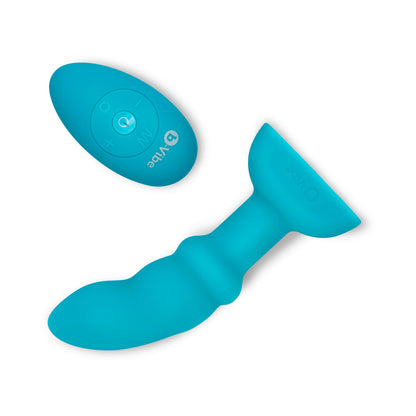 b-Vibe Remote Control Rimming P-Spot Plug – Blue – Prostate Stimulating Plug