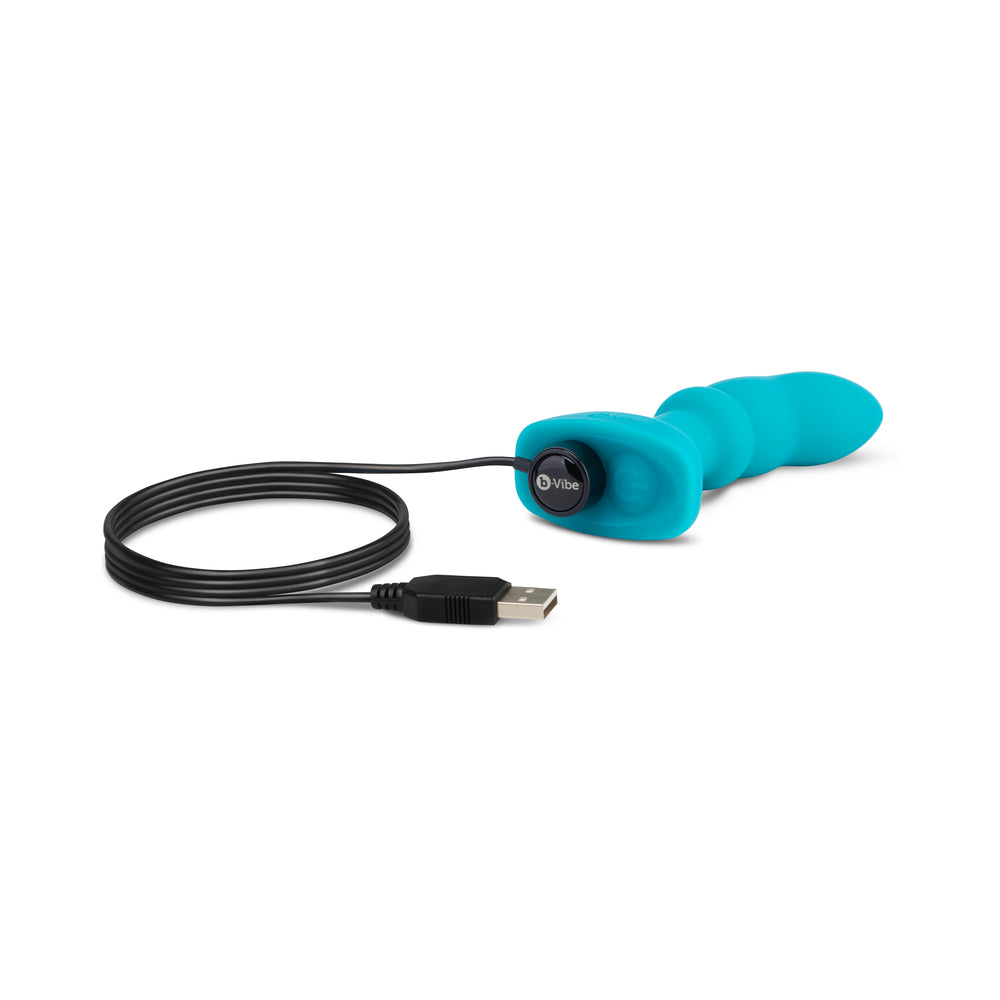 b-Vibe Remote Control Rimming P-Spot Plug – Blue – Prostate Stimulating Plug