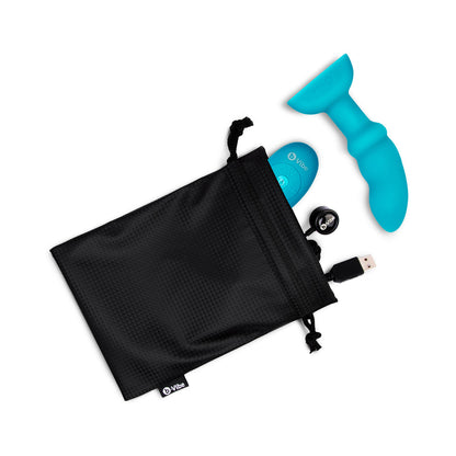 b-Vibe Remote Control Rimming P-Spot Plug – Blue – Prostate Stimulating Plug