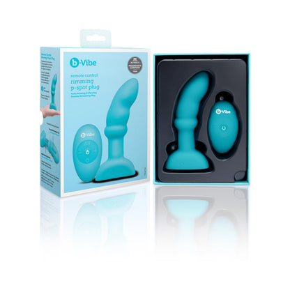 b-Vibe Remote Control Rimming P-Spot Plug – Blue – Prostate Stimulating Plug