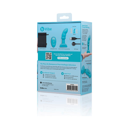 b-Vibe Remote Control Rimming P-Spot Plug – Blue – Prostate Stimulating Plug