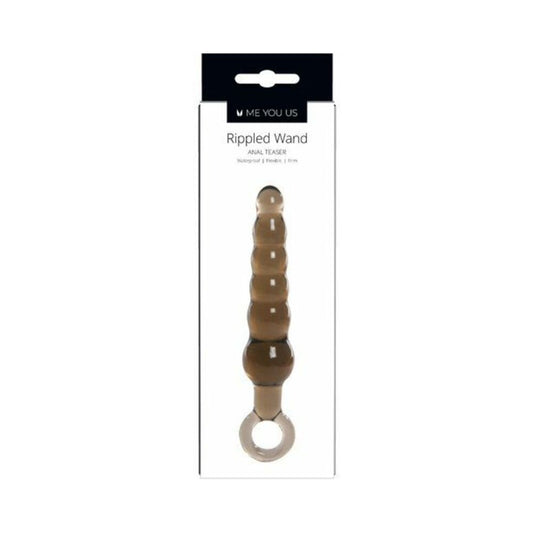 Me You Us Rippled Anal Teaser Plug – Black – Flexible and Tapered Design