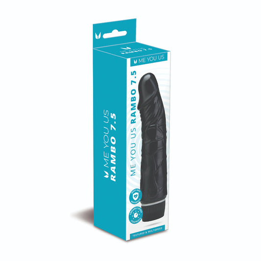 Me You Us Rambo 7.5 in. Realistic Vibrator – Black