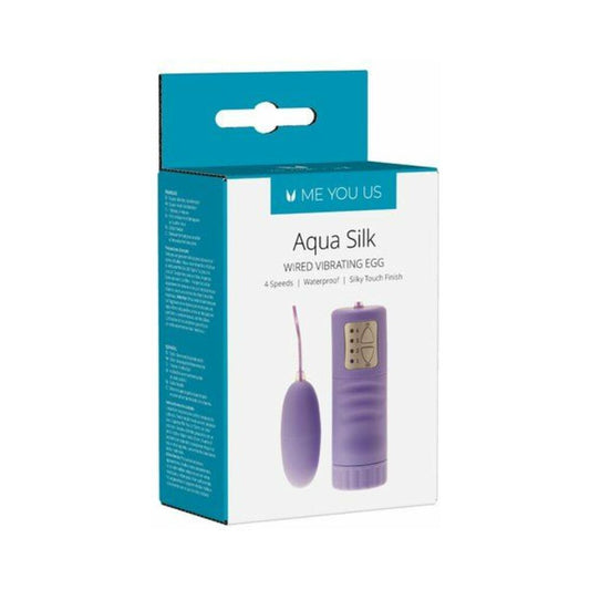 Me You Us Aqua Silk Wired Vibrating Love Egg – Violet