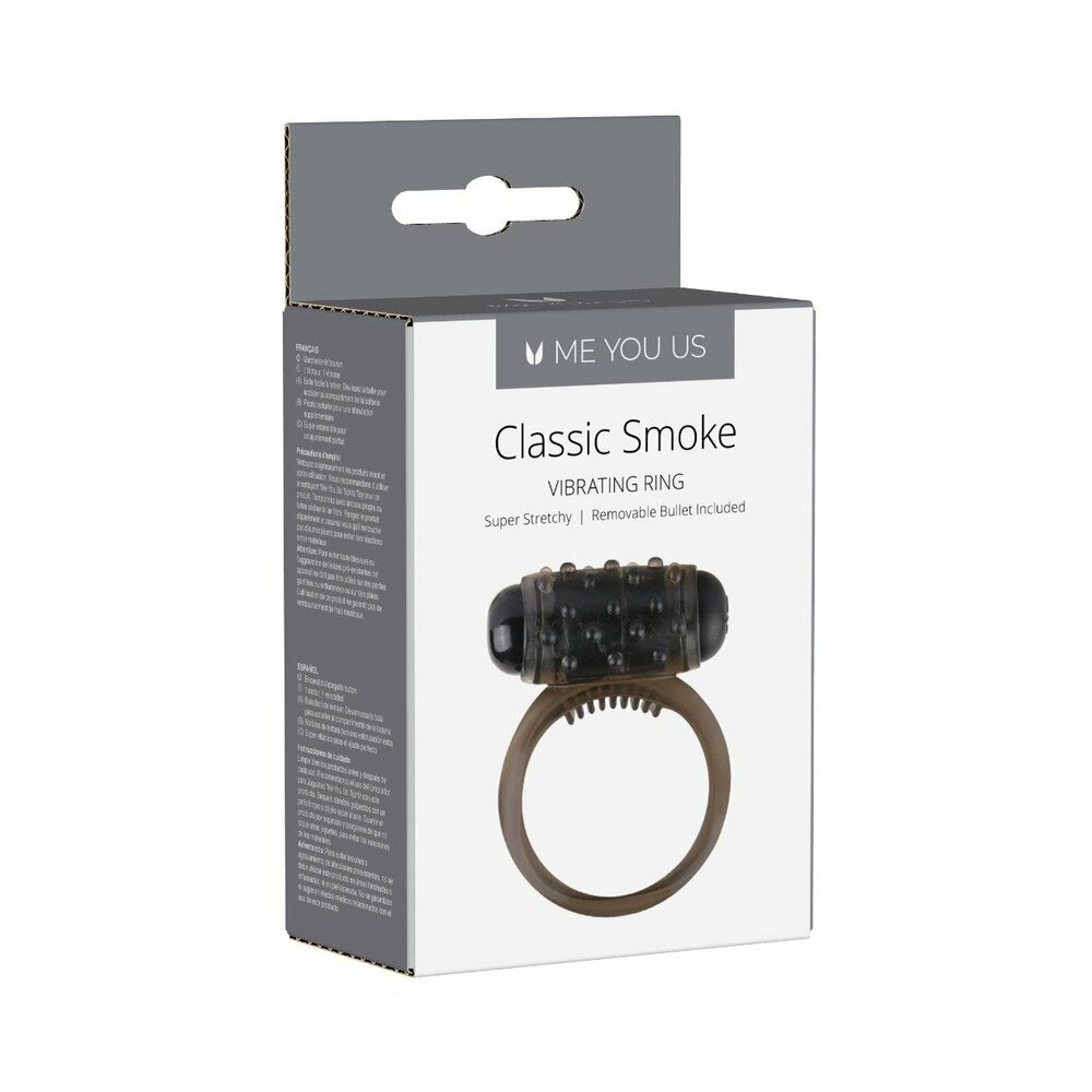 Me You Us Classic Smoke Vibrating Cock Ring – Gray