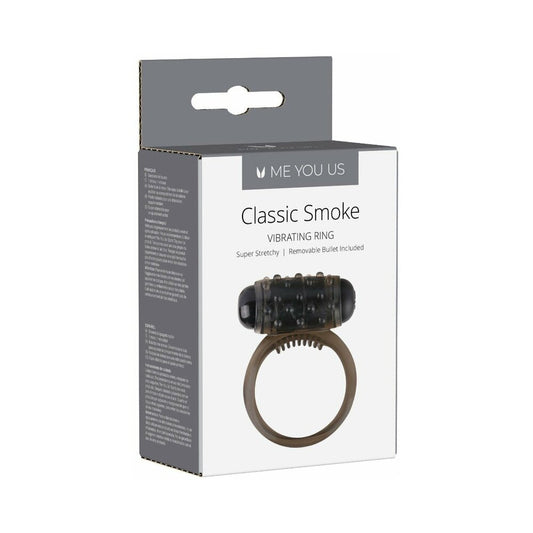 Me You Us Classic Smoke Vibrating Cock Ring – Gray